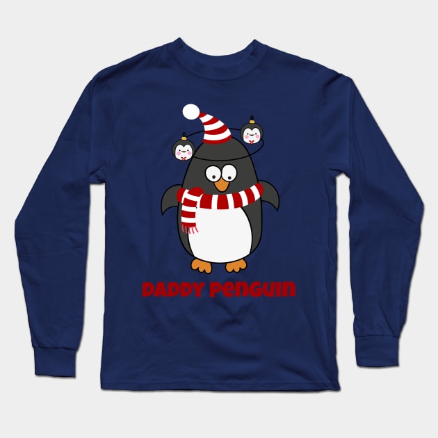 Christmas Penguin Pajama Animal Costume Daddy Penguin Shirt Long Sleeve T-Shirt by DDJOY Perfect Gift Shirts